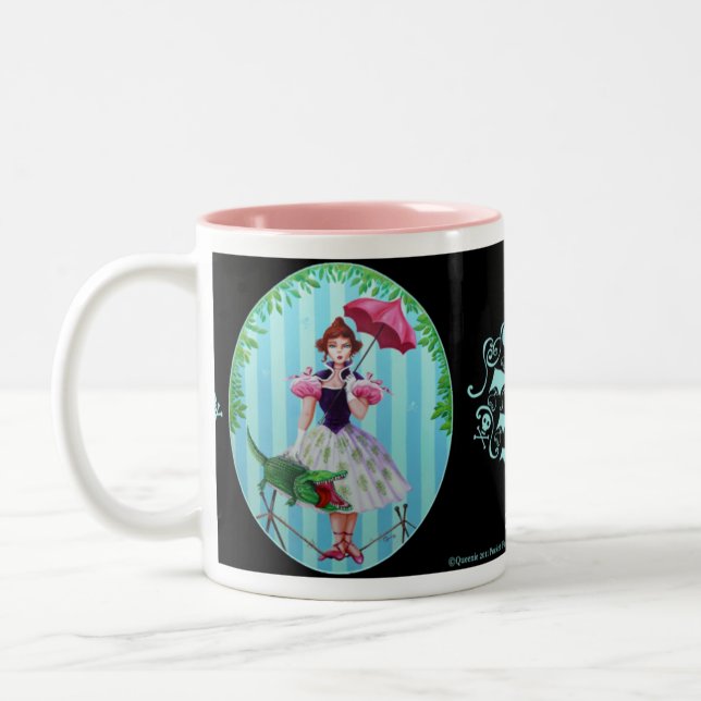 Tasse 2 Couleurs Fille serrée de corde (Gauche)