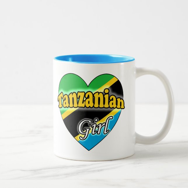 Tasse 2 Couleurs fille tanzanienne (Droit)