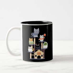 Tasse 2 Couleurs Films d'horreur de chats drôles Chats mignons d'Ha