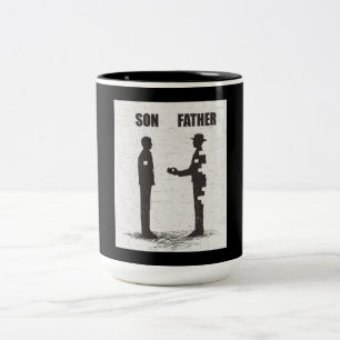 Tasse 2 Couleurs Fils Et Père