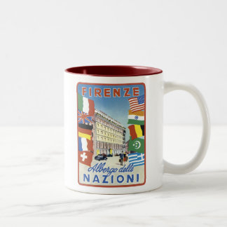 Tasse 2 Couleurs Firenze Nazioni Affiche de voyage