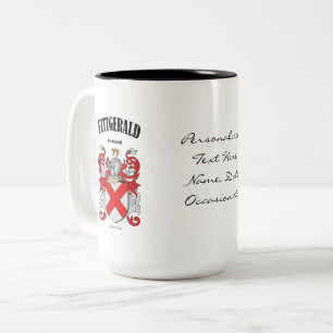 Tasse 2 Couleurs Fitzgerald Family Crest, Traduction & Significatio