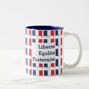 Tasse 2 Couleurs FLAG FRANÇAIS Liberté Egalité Fraternité