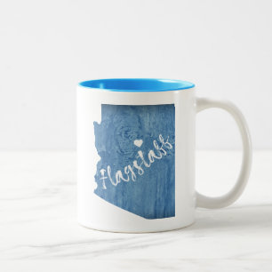 Tasse 2 Couleurs Flagstaff Arizona Grain de Bois