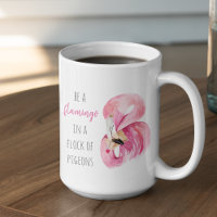 Flamant rose Aquarelle Exotique Rose Moderne Avec