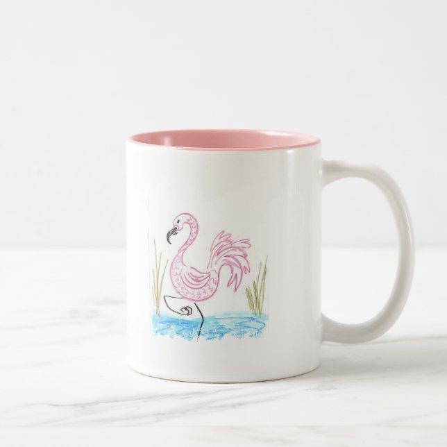Tasse 2 Couleurs Flamant rose rose #13 (Droit)
