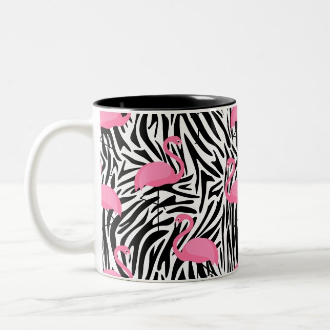 Tasse 2 Couleurs Flamant rose Zebra Imprimer Été (Gauche)
