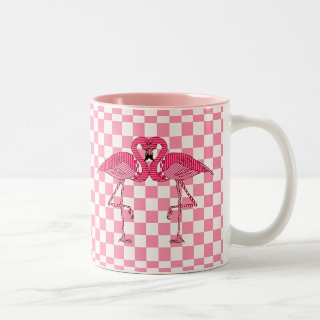 Tasse 2 Couleurs Flamants roses (Droit)