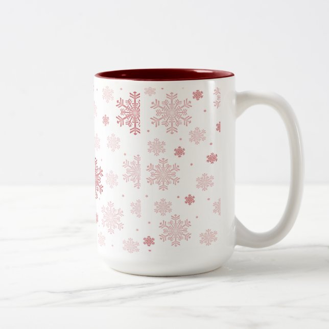 Tasse 2 Couleurs Flammes de neige rouges - Musique de cacao chaud h (Droit)