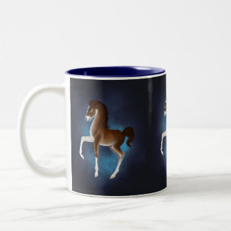 Tasse 2 Couleurs Flâne de luciole : Luminescent Wanderer en bleu