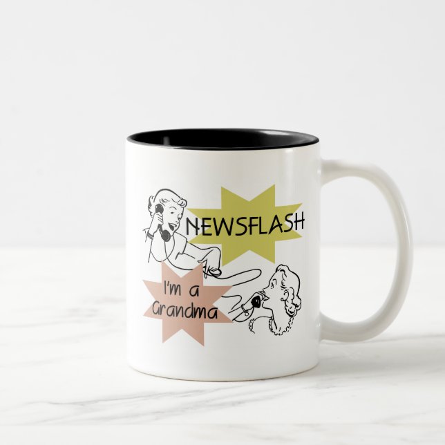 Tasse 2 Couleurs Flash d'information je suis T-shirts et cadeaux (Droit)