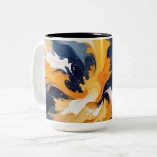 Tasse 2 Couleurs Flèche de couleur géométrique en gras