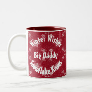 Tasse 2 Couleurs Flèche De Neige Blanche Sur Rouge