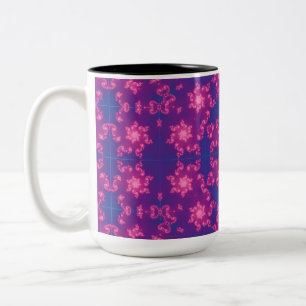 Tasse 2 Couleurs Flèche de neige rose et bleu Kaleidoscope