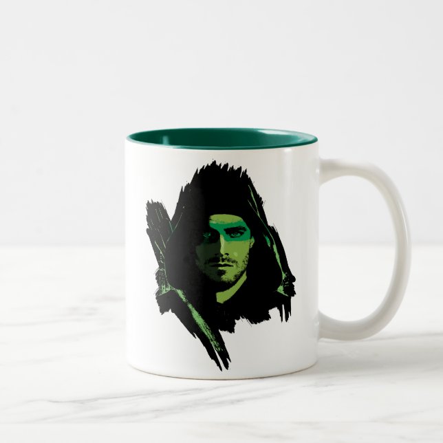 Tasse 2 Couleurs Flèche | Découpe verte avec flèche (Droit)
