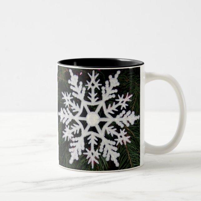 Tasse 2 Couleurs Flèche-neige de Noël (Droit)
