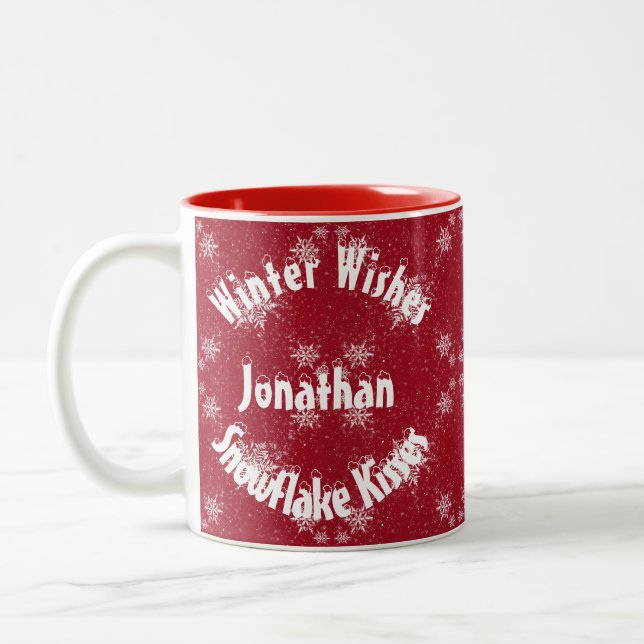 Tasse 2 Couleurs Flèches blanches sur le rouge traditionnel (Gauche)