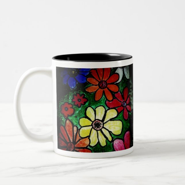 Tasse 2 Couleurs fleur (Gauche)