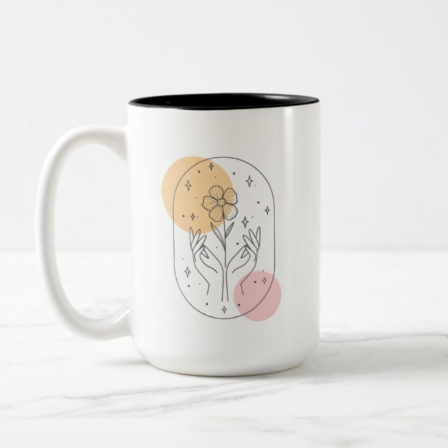 Tasse 2 Couleurs Fleur (Gauche)