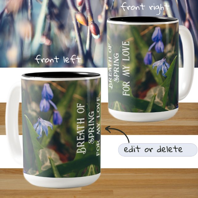 Tasse 2 Couleurs Fleur à ressort bleu (Créateur téléchargé)