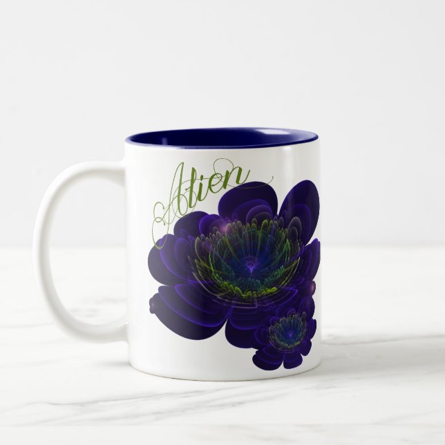 Tasse 2 Couleurs Fleur Corolla Violette Bleue (Gauche)