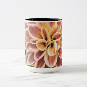 Tasse 2 Couleurs Fleur Dahlia d'été (Art Floral)