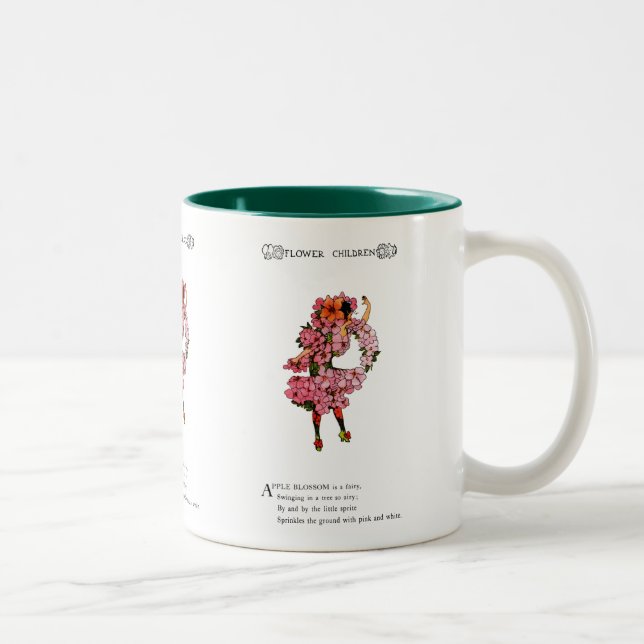 Tasse 2 Couleurs Fleur d'Apple (Droit)