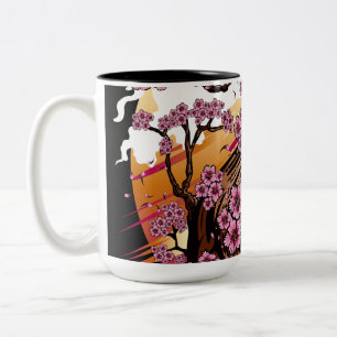 Tasse 2 Couleurs Fleur de cerisier sauvage