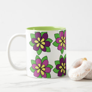 Tasse 2 Couleurs Fleur de clématite pourpre