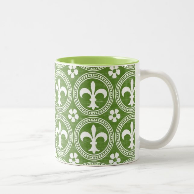 Tasse 2 Couleurs Fleur De Lis (Droit)