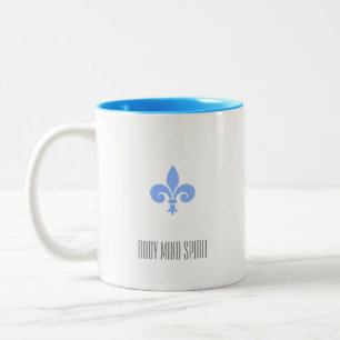 Tasse 2 Couleurs Fleur de Lis Monogrammée