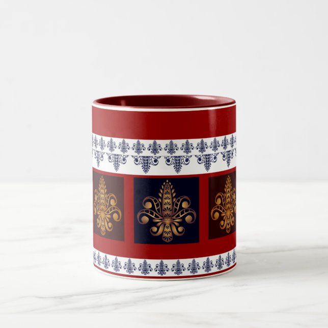 Tasse 2 Couleurs Fleur de Lis No 7 (Centre)
