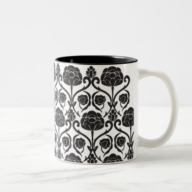 Tasse 2 Couleurs Fleur-De-Lis noir (Droit)