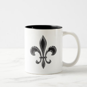 Tasse 2 Couleurs Fleur De Lis - Stripey