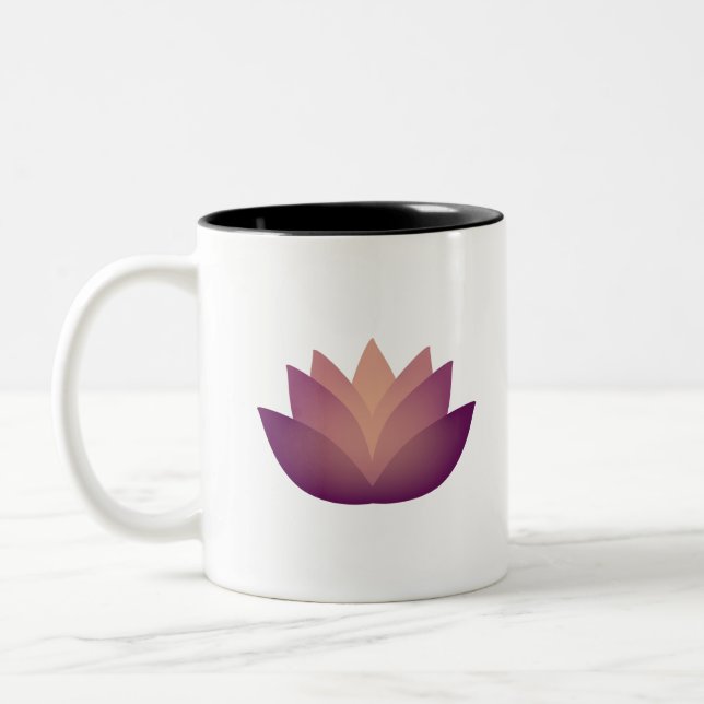 Tasse 2 Couleurs Fleur de Lotus Lumière Intérieure (Gauche)