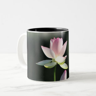 Tasse 2 Couleurs Fleur de Lotus rose et blanc