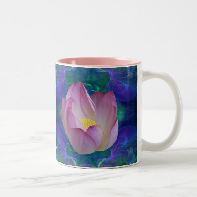Tasse 2 Couleurs Fleur de lotus rose et signification (Droit)