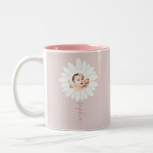 Tasse 2 Couleurs Fleur de marguerite rose