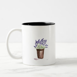 Tasse 2 Couleurs Fleur de pot de lavande