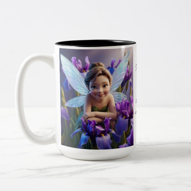 Tasse 2 Couleurs Fleur d'Iris (Gauche)