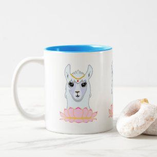 Tasse 2 Couleurs Fleur et lama Lotus