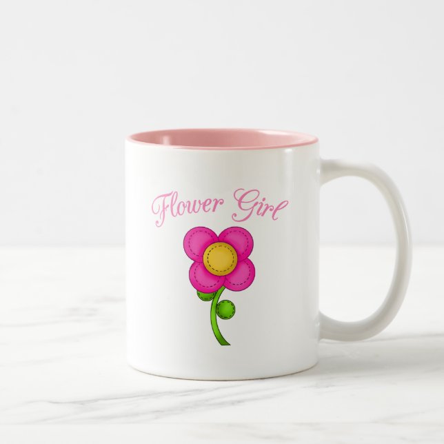 Tasse 2 Couleurs Fleur fille (Droit)