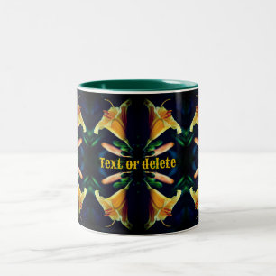 Tasse 2 Couleurs Fleur jaune Abstraite personnalisée