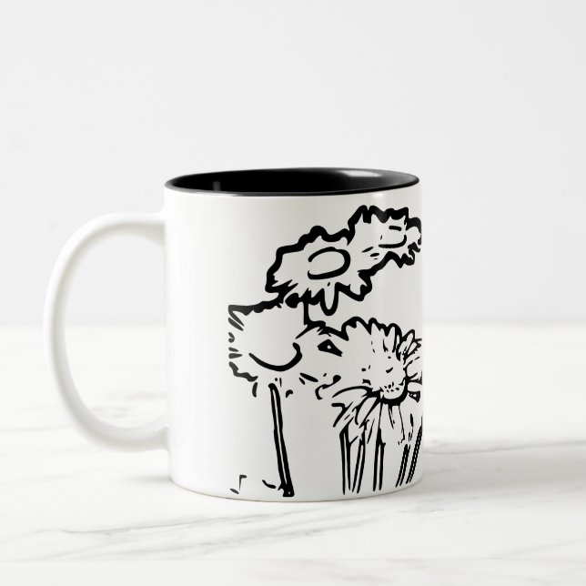 Tasse 2 Couleurs Fleur naturel (Gauche)