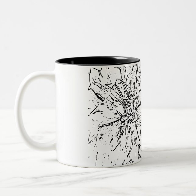 Tasse 2 Couleurs Fleur naturel (Gauche)