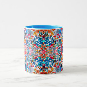 Tasse 2 Couleurs Fleur sauvage aquarelle artistique
