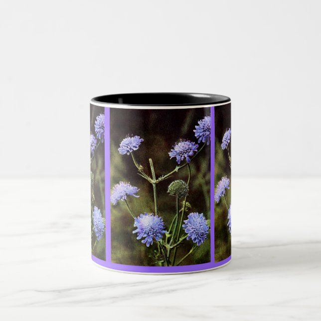 Tasse 2 Couleurs Fleur sauvage : Champ Scabious (Centre)