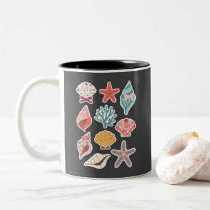Tasse 2 Couleurs Fleur sauvage Coquillage Palourde Ambiance estival