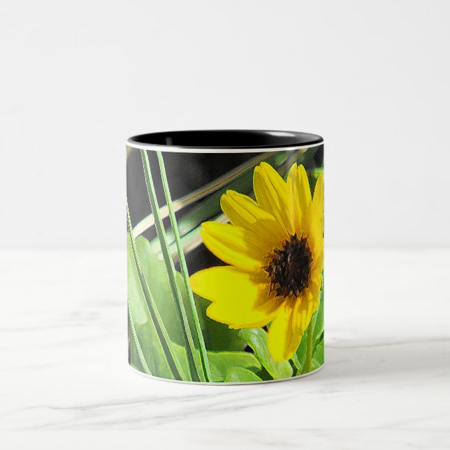 Tasse 2 Couleurs Fleur sauvage jaune (Centre)