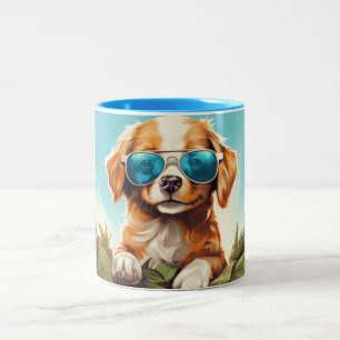 Tasse 2 Couleurs Fleur vibrante Style d'art pour les amoureux des c
